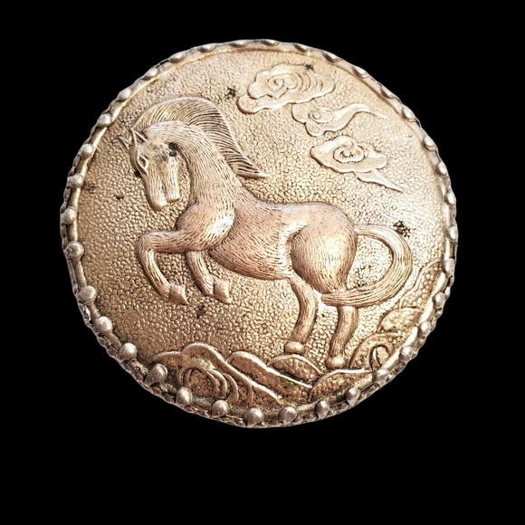 Keepsake silver Metal Round box - Picture 1 of 5